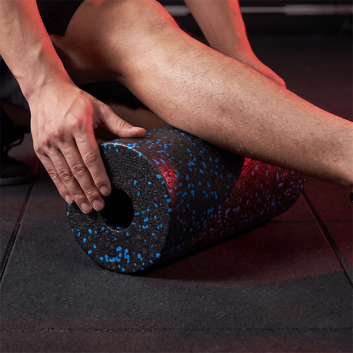 EPP Foam Roller - Rolling Out Calf Muscle Close-Up