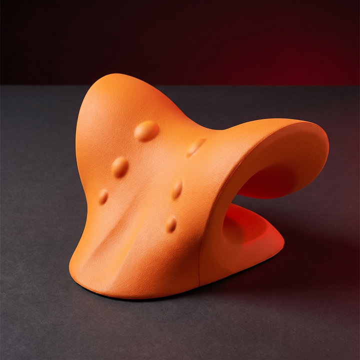Ergonomic Cervical Neck Stretcher Spine Alignment Pillow Shoulder Relaxer Neck Massager - Orange