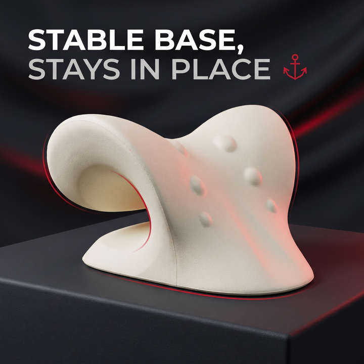 Ergonomic Cervical Neck Stretcher Pillow stable base stays in place