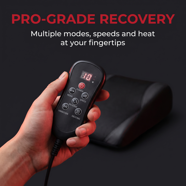Ergonomic Electric Neck Massager Pillow Airbag Traction Shiatsu Heat Massage for Neck Back Shoulder Relief Home Office Use