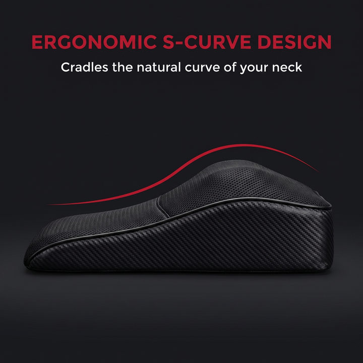 Ergonomic Electric Neck Massager Pillow Airbag Traction Shiatsu Heat Massage for Neck Back Shoulder Relief Home Office Use