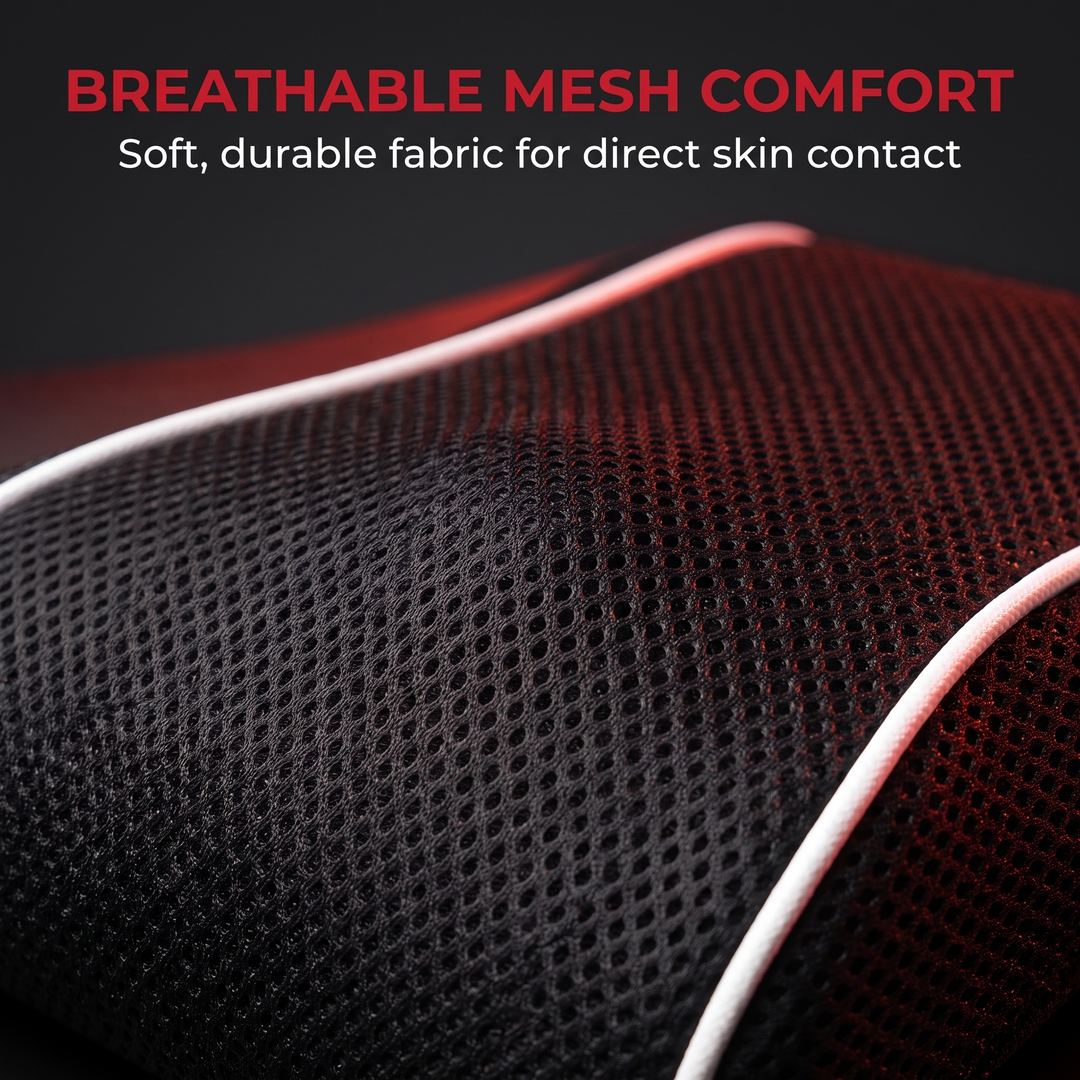 Ergonomic Electric Neck Massager Pillow Airbag Traction Shiatsu Heat Massage for Neck Back Shoulder Relief Home Office Use