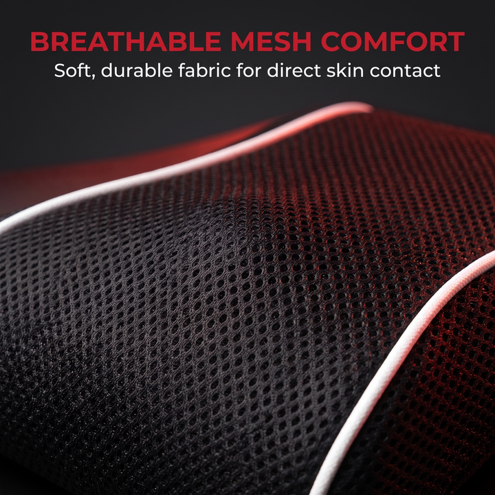 Ergonomic Electric Neck Massager Pillow Airbag Traction Shiatsu Heat Massage for Neck Back Shoulder Relief Home Office Use