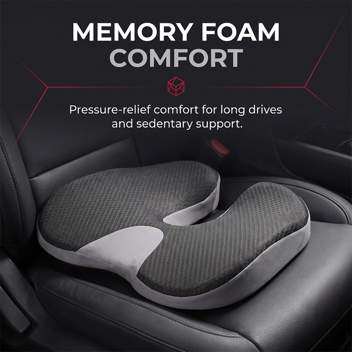 Ergonomic Memory Foam Seat Cushion - memory foam comfort feature