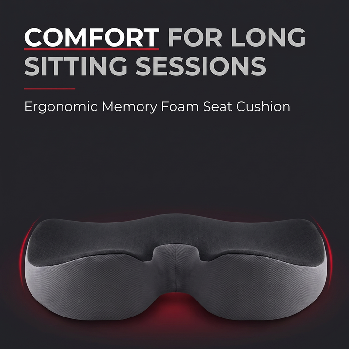 Ergonomic Memory Foam Seat Cushion - comfort for long sitting sessions feature