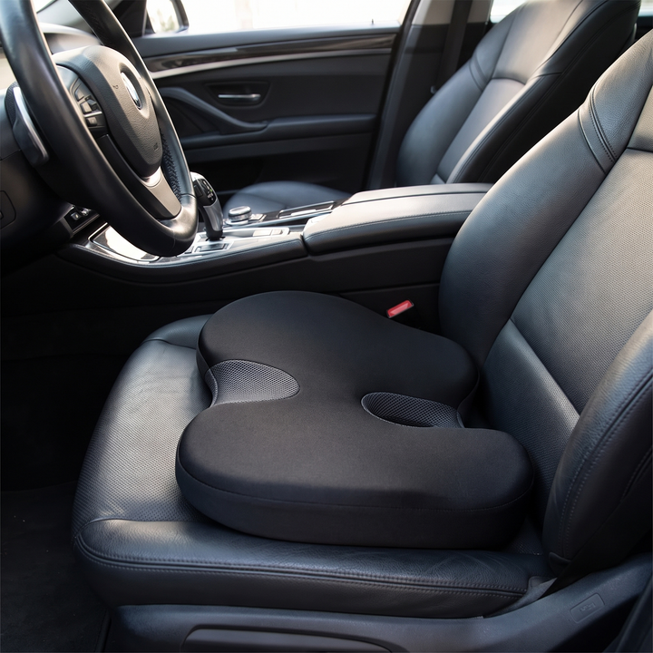 Ergonomic Memory Foam Seat Cushion Black - car seat lifestyle