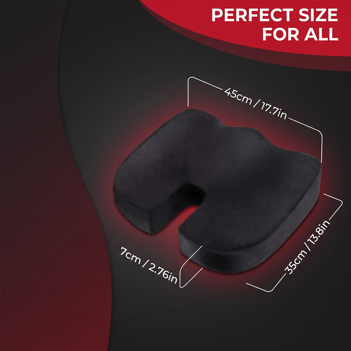 Ergonomic U-Shape Memory Foam Seat Cushion - Perfect Size Dimensions