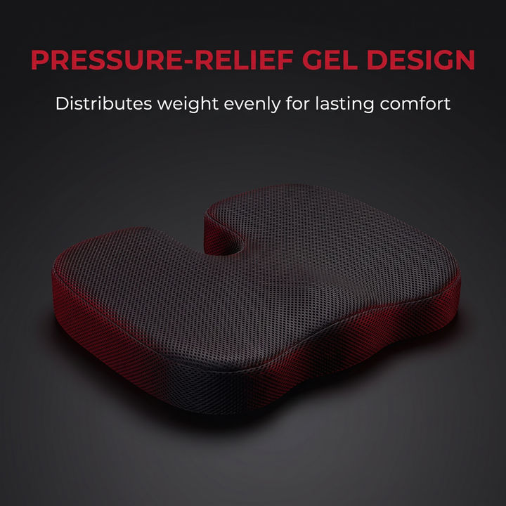 Ergonomic U-Shape Memory Foam Seat Cushion - Pressure-Relief Gel Design