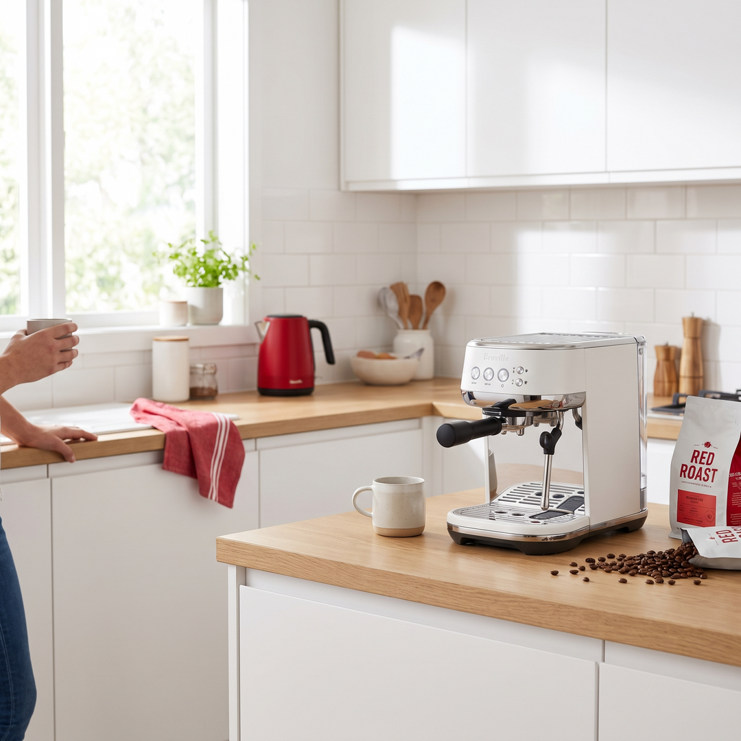 Portable Electric Espresso Coffee Maker - White - lifestyle bright kitchen