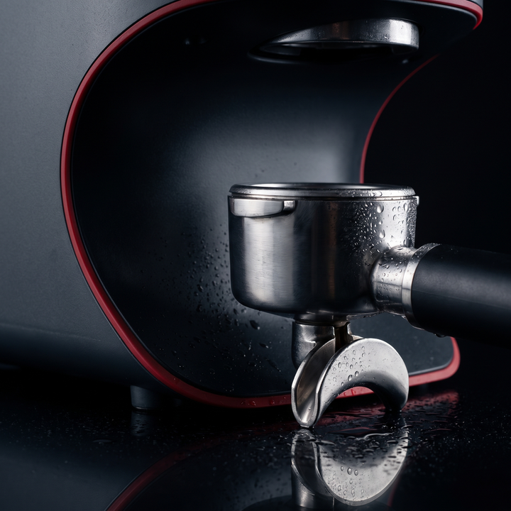 Portable Electric Espresso Coffee Maker - portafilter and brew head detail