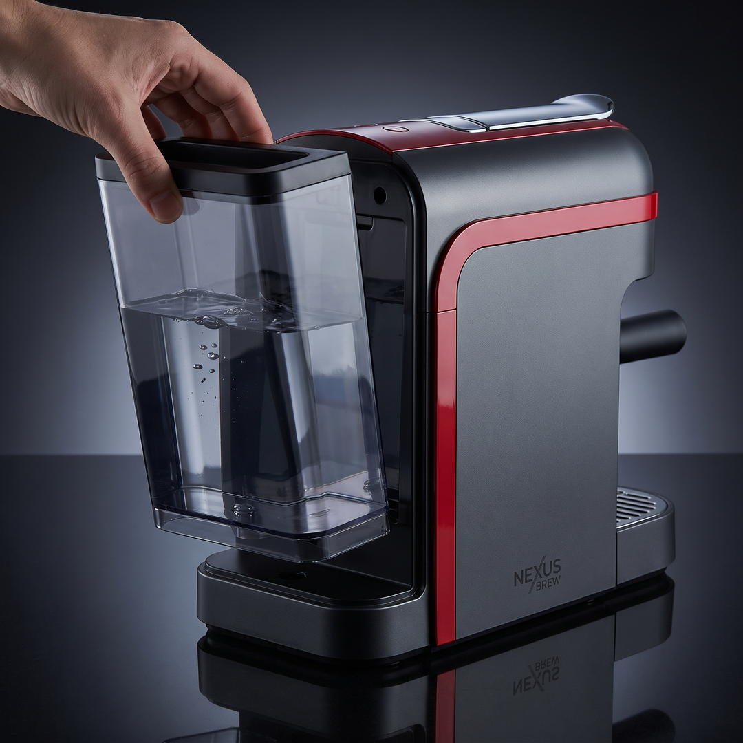 Portable Electric Espresso Coffee Maker - water tank reservoir detail