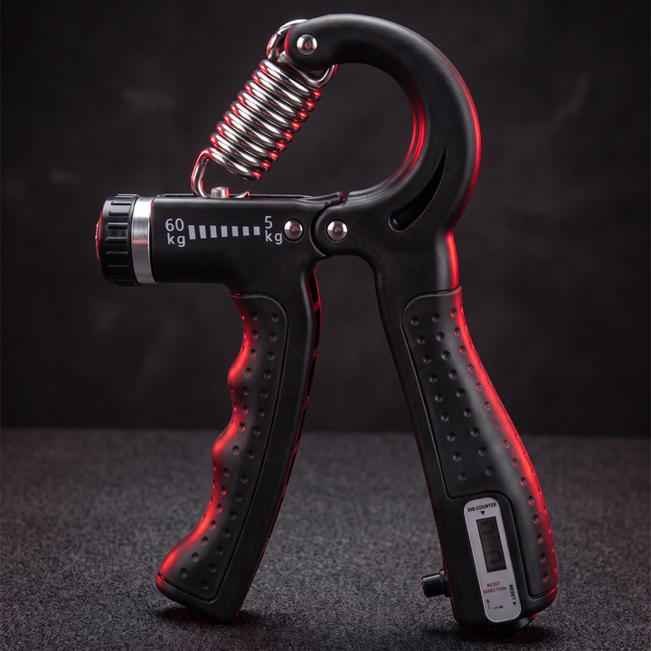 Adjustable Hand Grip Strengthener Forearm Finger Trainer Resistance Exercise Tool Rehabilitation Strength Home Gym Workout - Black variant