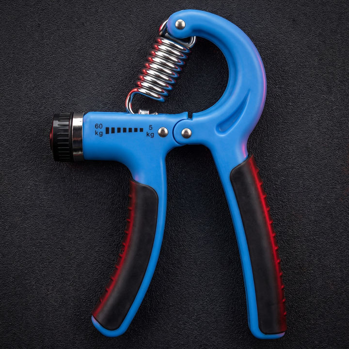 Adjustable Hand Grip Strengthener Forearm Finger Trainer Resistance Exercise Tool Rehabilitation Strength Home Gym Workout - Blue 2 variant