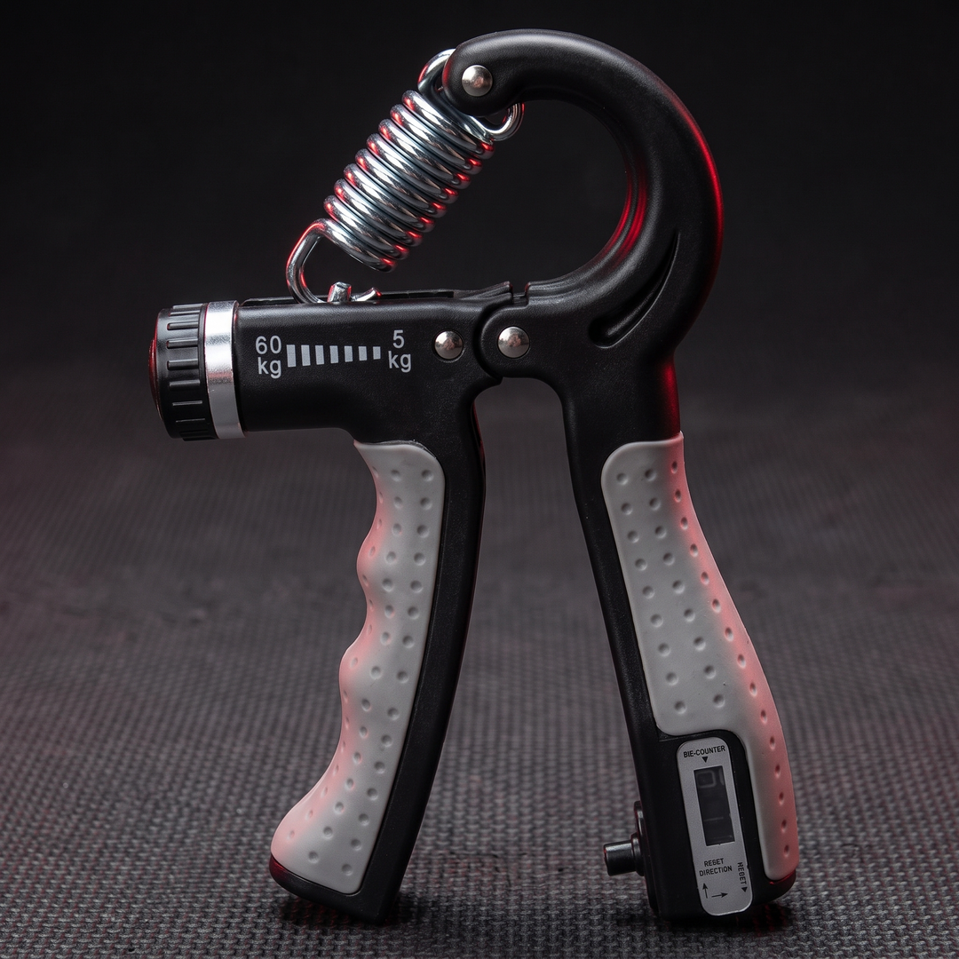Adjustable Hand Grip Strengthener Forearm Finger Trainer Resistance Exercise Tool Rehabilitation Strength Home Gym Workout - Gray variant