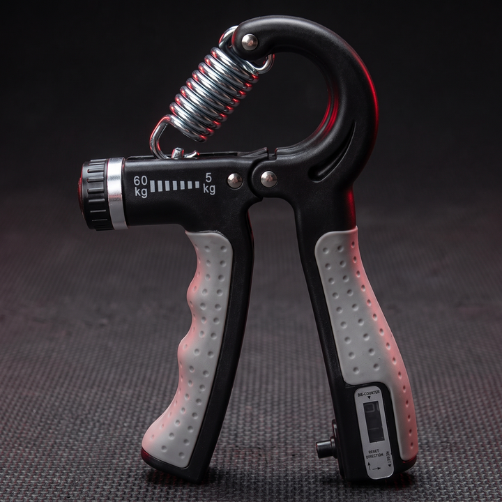 Adjustable Hand Grip Strengthener Forearm Finger Trainer Resistance Exercise Tool Rehabilitation Strength Home Gym Workout - Gray variant