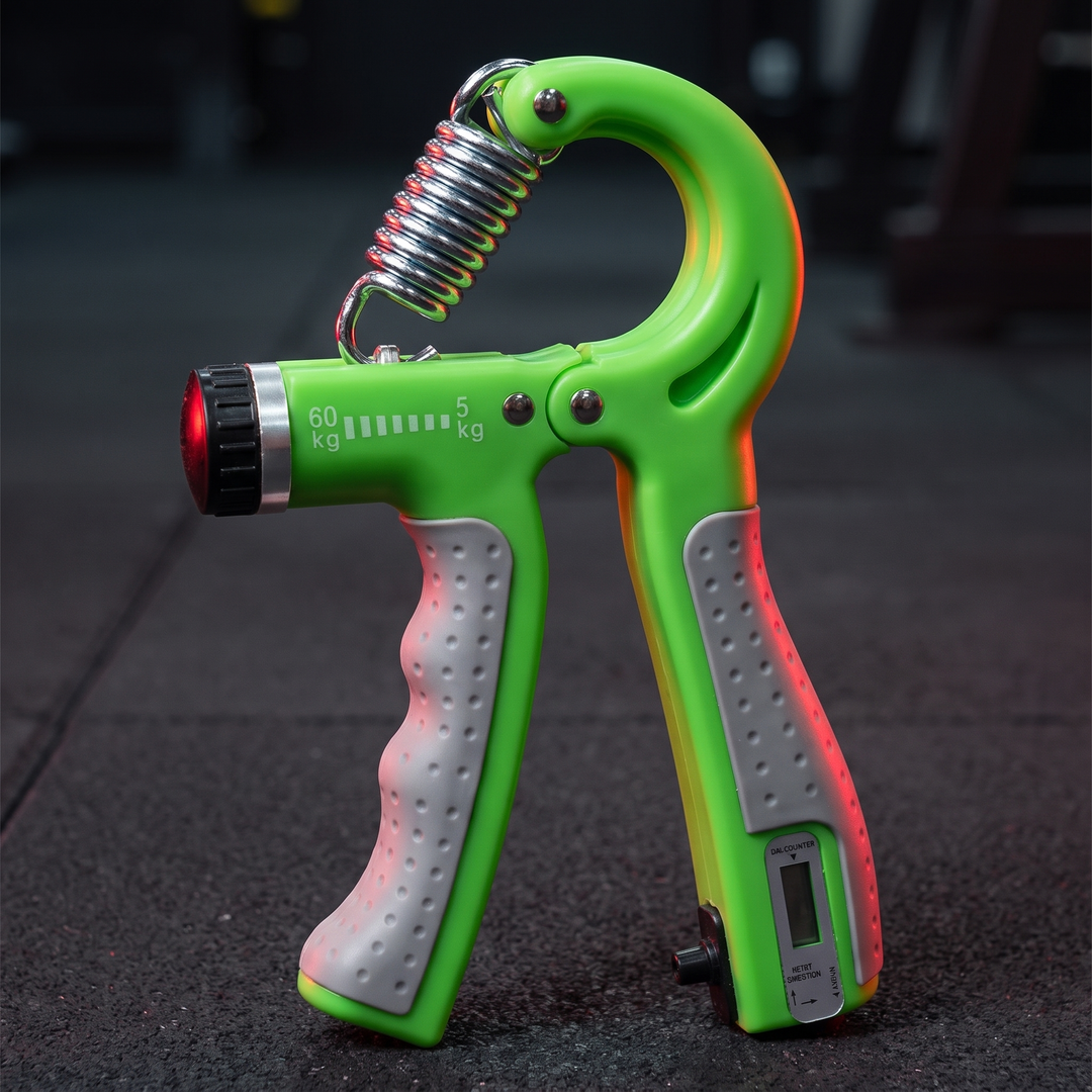 Adjustable Hand Grip Strengthener Forearm Finger Trainer Resistance Exercise Tool Rehabilitation Strength Home Gym Workout - Green variant