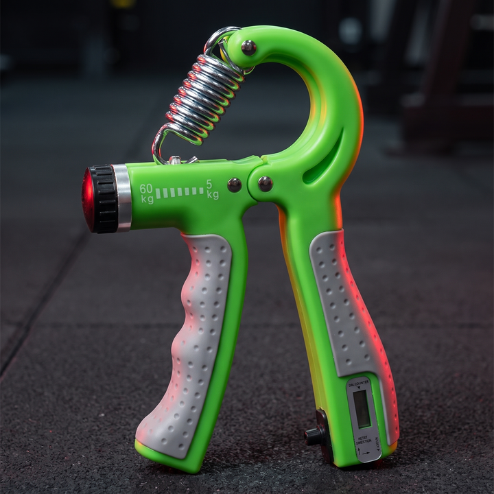 Adjustable Hand Grip Strengthener Forearm Finger Trainer Resistance Exercise Tool Rehabilitation Strength Home Gym Workout - Green variant
