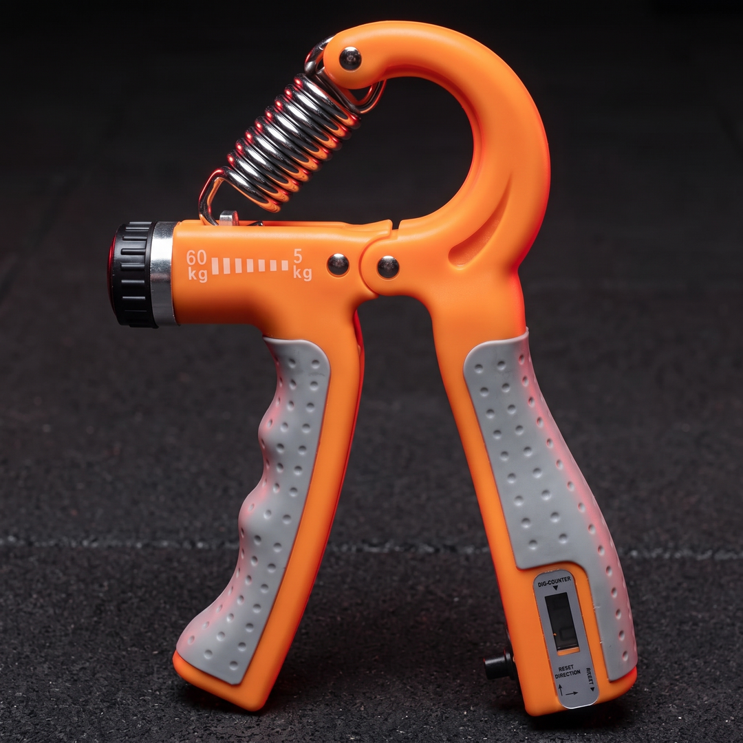 Adjustable Hand Grip Strengthener Forearm Finger Trainer Resistance Exercise Tool Rehabilitation Strength Home Gym Workout - Orange variant