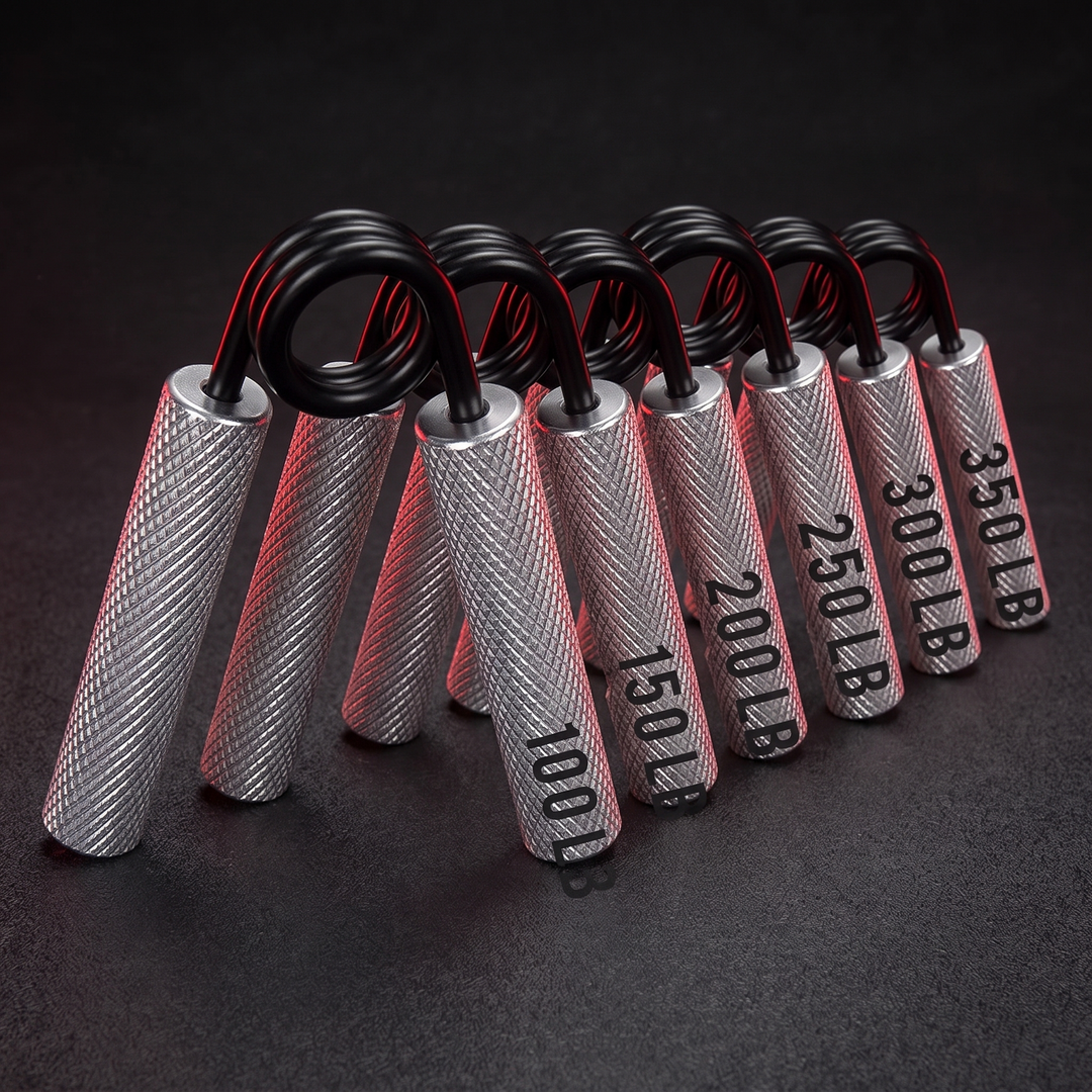 Adjustable Hand Grip Strengthener Forearm Finger Trainer Resistance Exercise Tool Rehabilitation Strength Home Gym Workout - 100-350LB 6-Piece Set variant