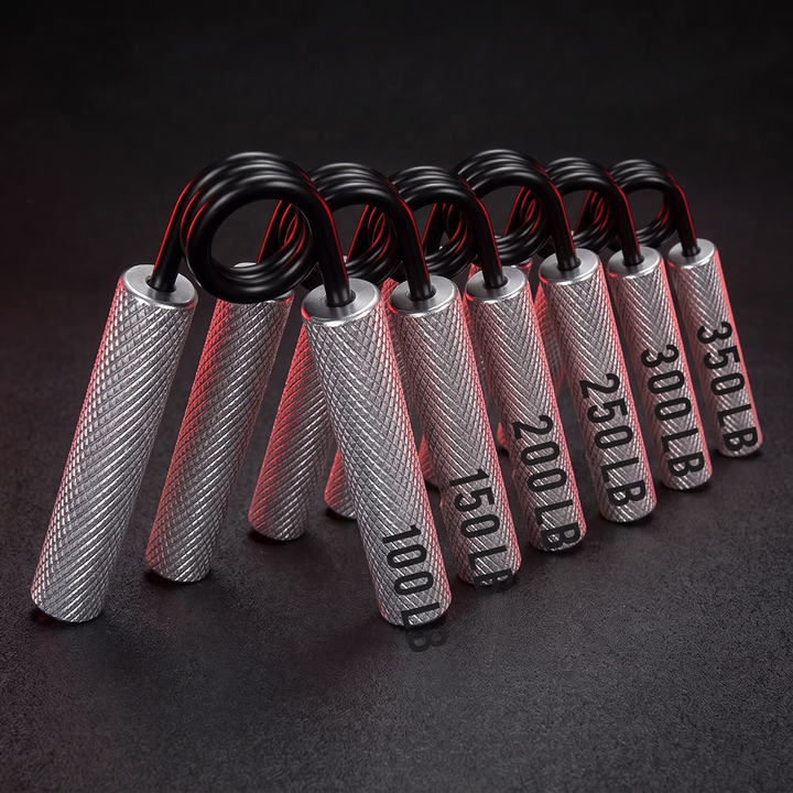 Adjustable Hand Grip Strengthener Forearm Finger Trainer Resistance Exercise Tool Rehabilitation Strength Home Gym Workout - 100-350LB 6-Piece Set variant
