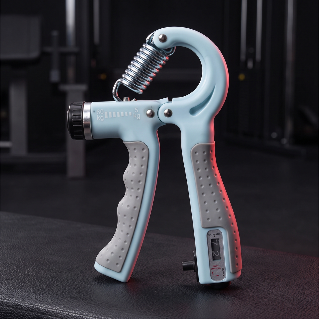 Adjustable Hand Grip Strengthener Forearm Finger Trainer Resistance Exercise Tool Rehabilitation Strength Home Gym Workout - Sky Blue variant