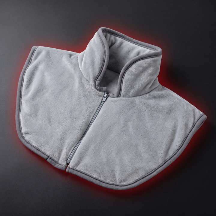 Heated Shoulder Neck Wrap - Gray Pro zip-front variant with 3 heat levels
