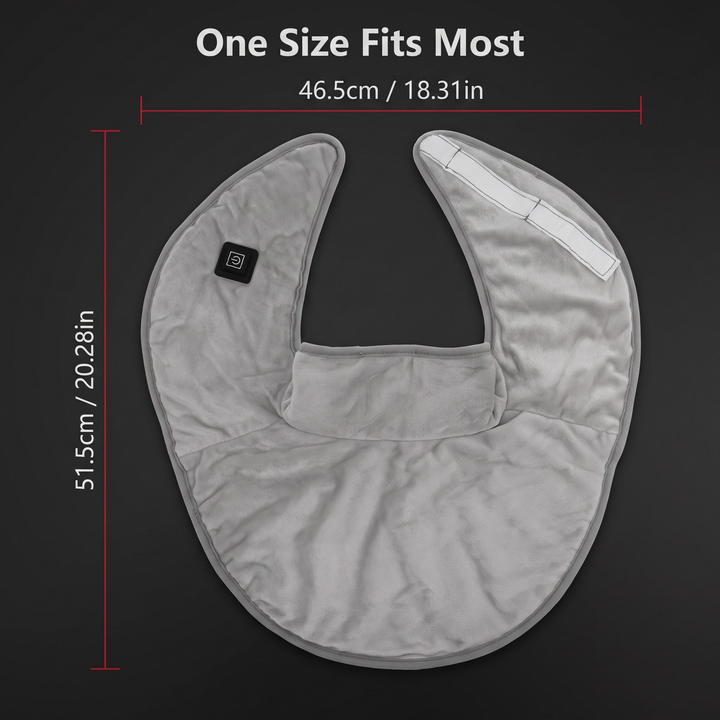 Heated Shoulder Neck Wrap - one size fits most, sizing diagram