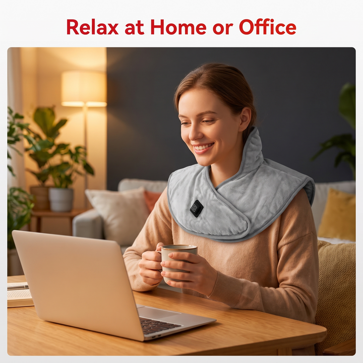 Heated Shoulder Neck Wrap - relax at home or office
