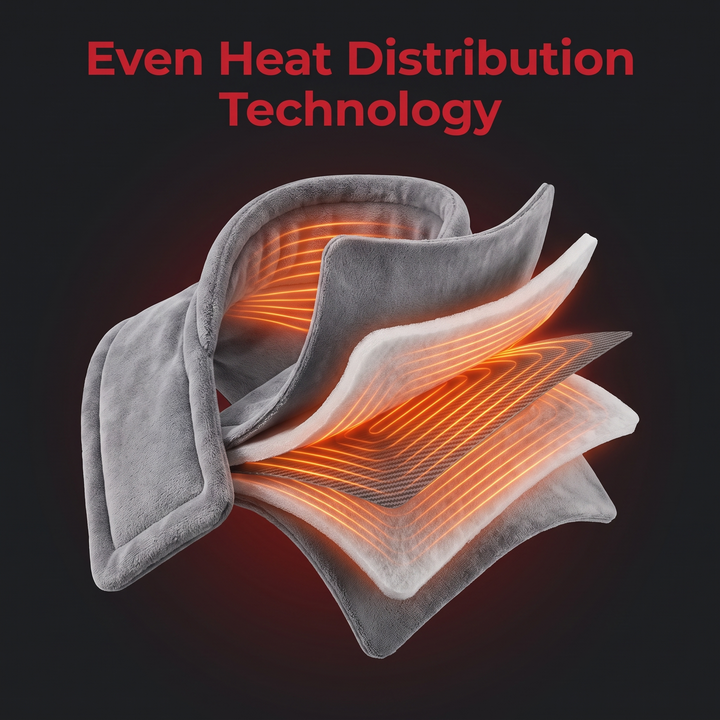 Heated Shoulder Neck Wrap - even heat distribution technology