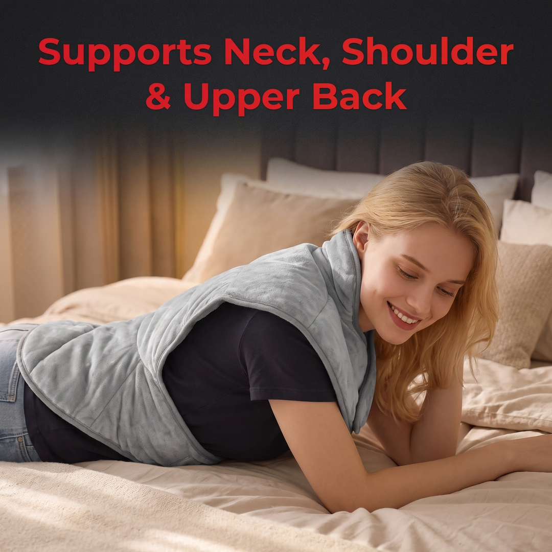 Heated Shoulder Neck Wrap - supports neck, shoulder and upper back