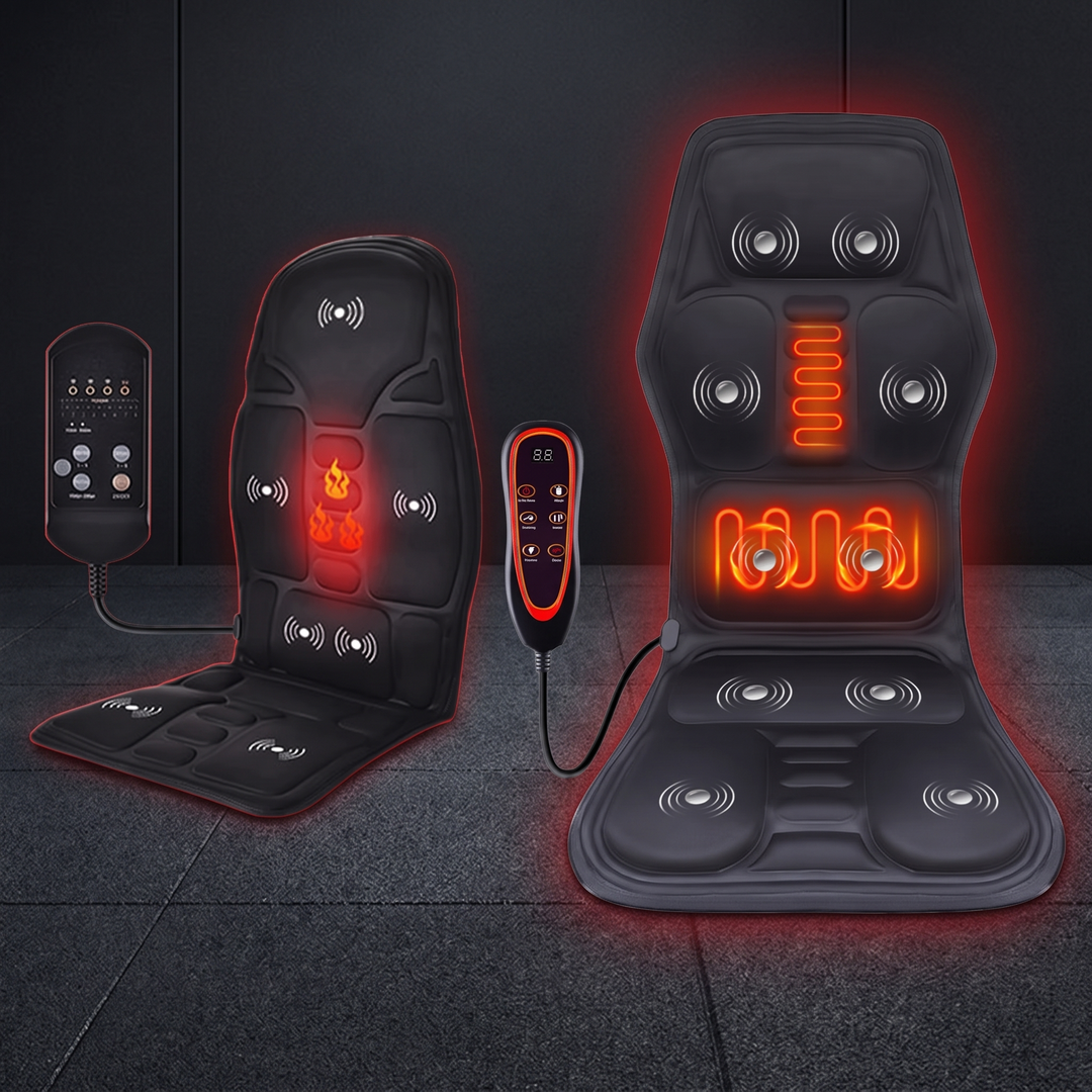 Therapeutic Electric Heating Vibrating Massage Pad for Back Lumbar Shoulder Muscle Relief Seat Cushion Car Office Home Use