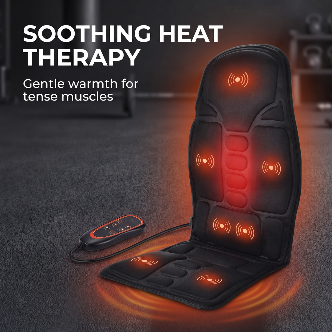 Therapeutic Electric Heating Vibrating Massage Pad for Back Lumbar Shoulder Muscle Relief Seat Cushion Car Office Home Use
