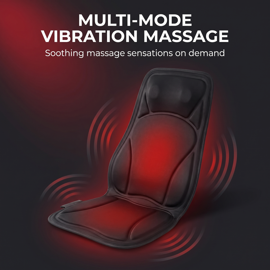 Therapeutic Electric Heating Vibrating Massage Pad for Back Lumbar Shoulder Muscle Relief Seat Cushion Car Office Home Use