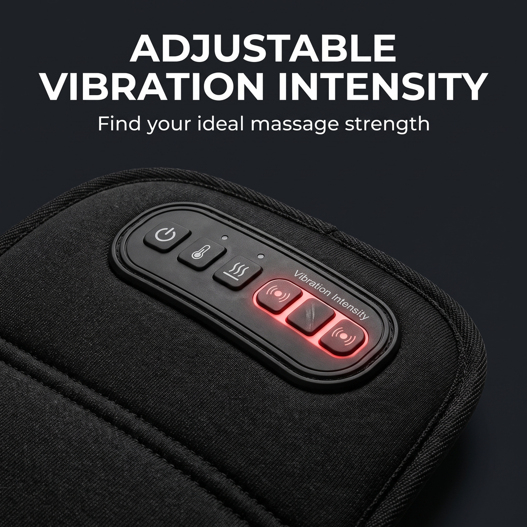 Therapeutic Electric Heating Vibrating Massage Pad for Back Lumbar Shoulder Muscle Relief Seat Cushion Car Office Home Use