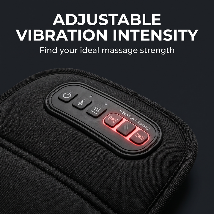 Therapeutic Electric Heating Vibrating Massage Pad for Back Lumbar Shoulder Muscle Relief Seat Cushion Car Office Home Use