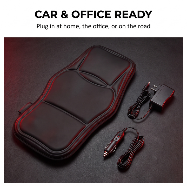 Therapeutic Electric Heating Vibrating Massage Pad for Back Lumbar Shoulder Muscle Relief Seat Cushion Car Office Home Use