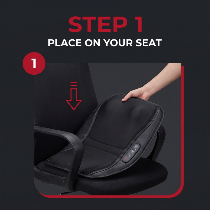 Therapeutic Electric Heating Vibrating Massage Pad for Back Lumbar Shoulder Muscle Relief Seat Cushion Car Office Home Use