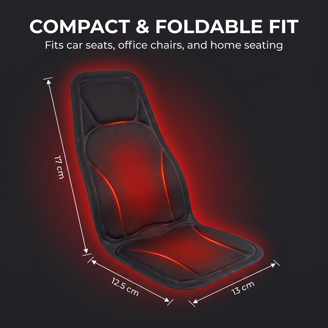 Therapeutic Electric Heating Vibrating Massage Pad for Back Lumbar Shoulder Muscle Relief Seat Cushion Car Office Home Use