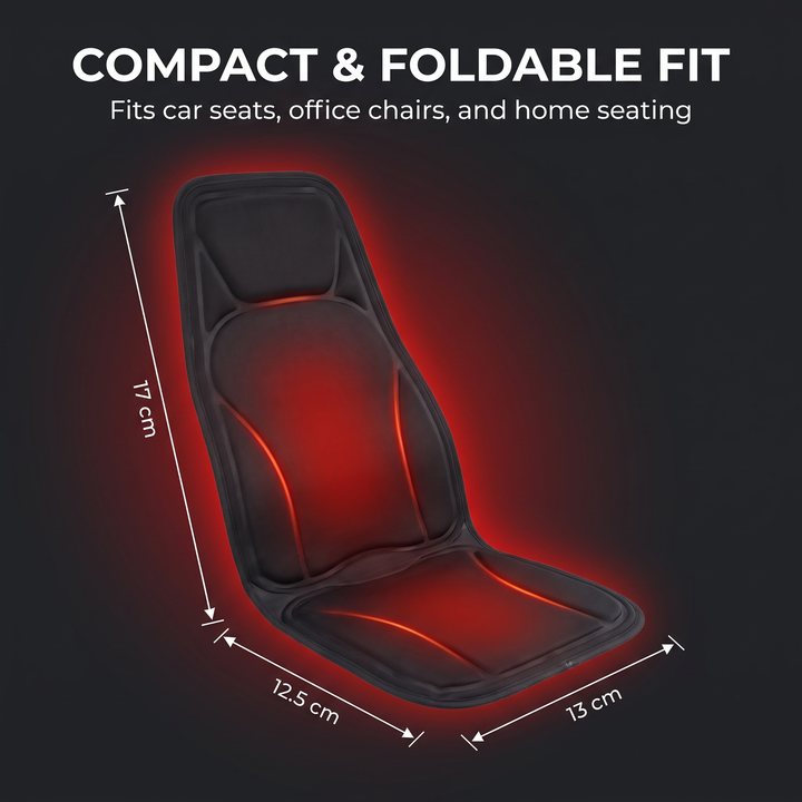Therapeutic Electric Heating Vibrating Massage Pad for Back Lumbar Shoulder Muscle Relief Seat Cushion Car Office Home Use