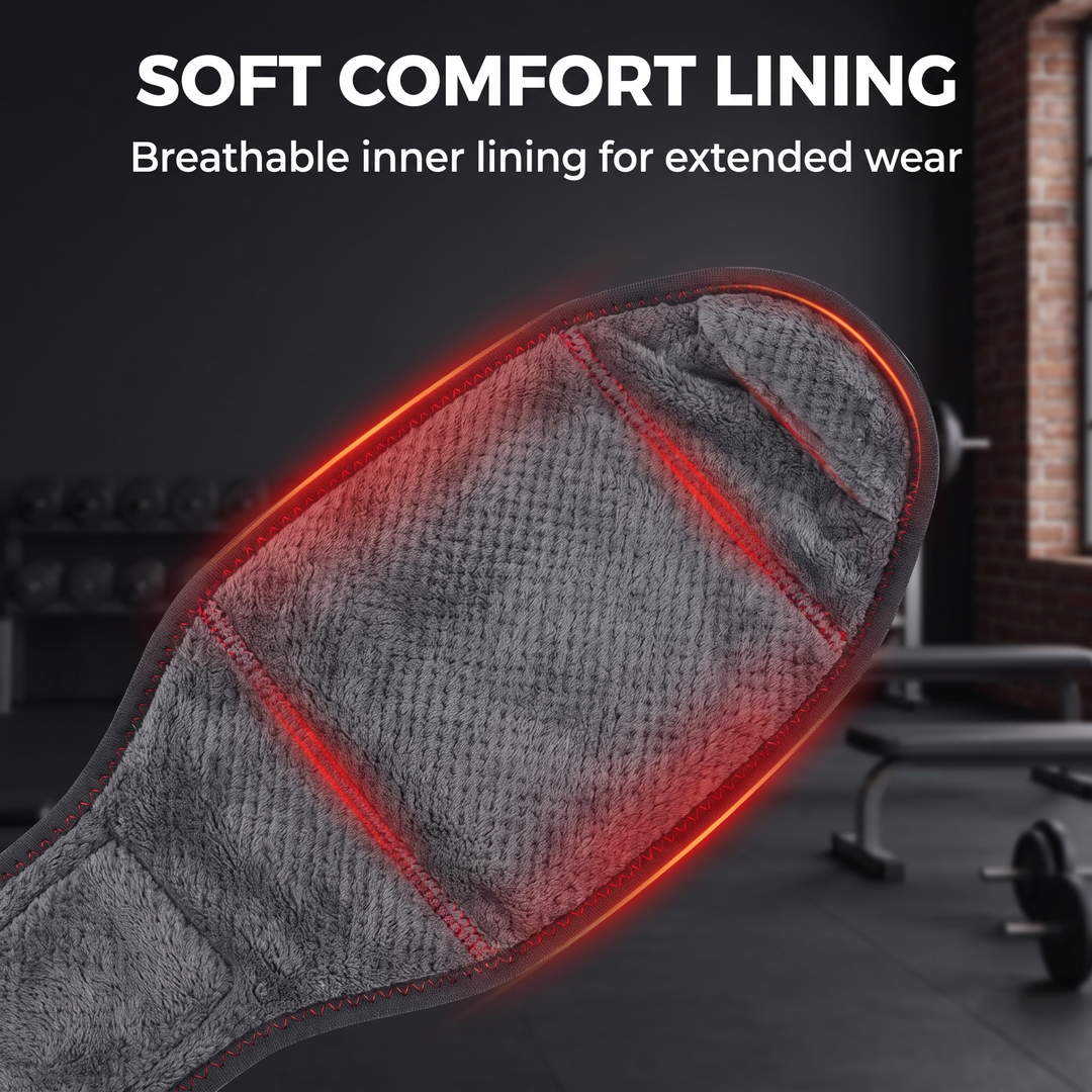 Professional Heating Vibration Massage Belt with Red Light Therapy Lumbar Support Brace Back Waist Pain Relief Home Recovery