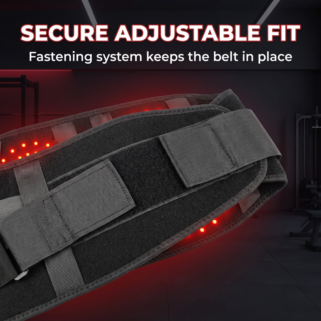 Professional Heating Vibration Massage Belt with Red Light Therapy Lumbar Support Brace Back Waist Pain Relief Home Recovery