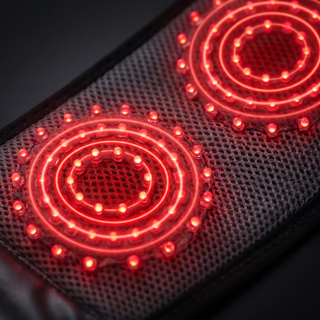 Professional Heating Vibration Massage Belt with Red Light Therapy Lumbar Support Brace Back Waist Pain Relief Home Recovery