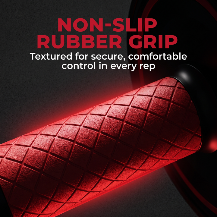 Heavy-Duty Ab Roller Wheel with Knee Pad Non-Slip Metal Handles Core Strength Trainer Abdominal Exercise Wheel Home Gym Workout Fitness