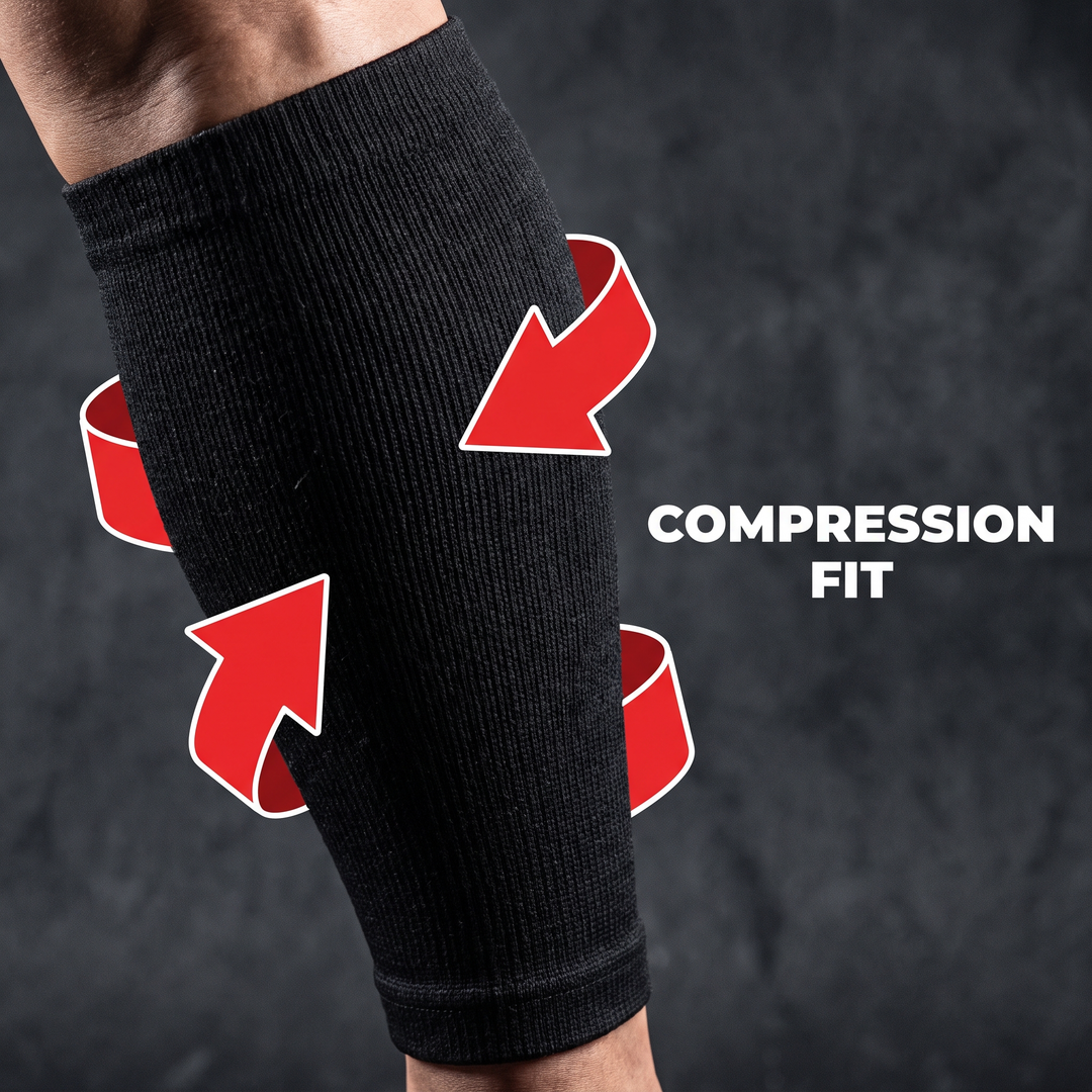Ergonomic Calf Compression Sleeves Men Women Leg Compression Sleeve Footless Support Socks Pair - Compression Fit Detail