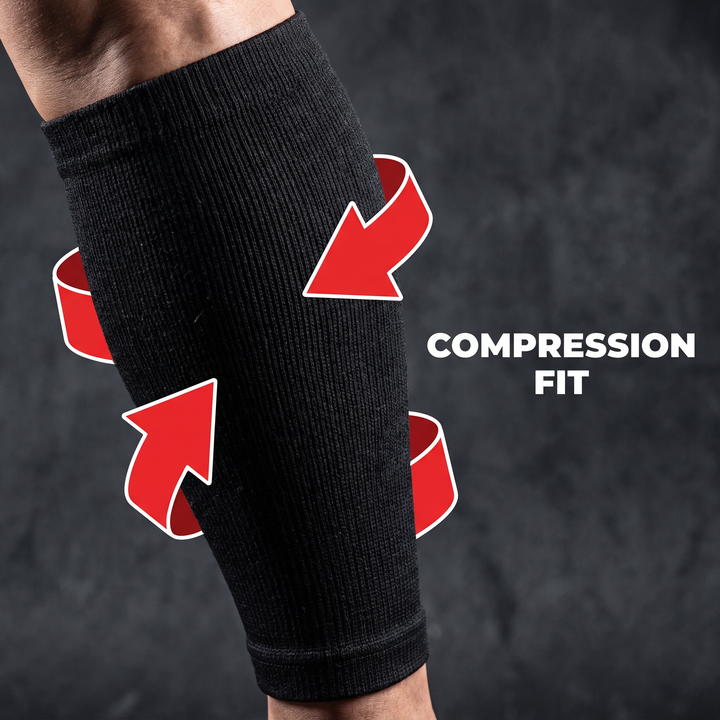 Ergonomic Calf Compression Sleeves Men Women Leg Compression Sleeve Footless Support Socks Pair - Compression Fit Detail