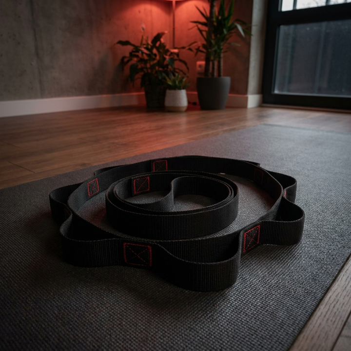 Stretch strap in moody home studio - lifestyle