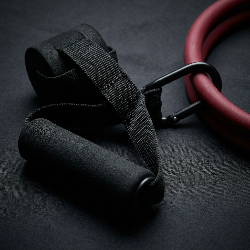 Door anchor carabiner clip close-up