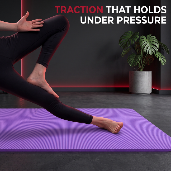 Professional Thick Exercise Mat Non-Slip Yoga Mat Pilates Fitness Training Mat - Traction That Holds Under Pressure