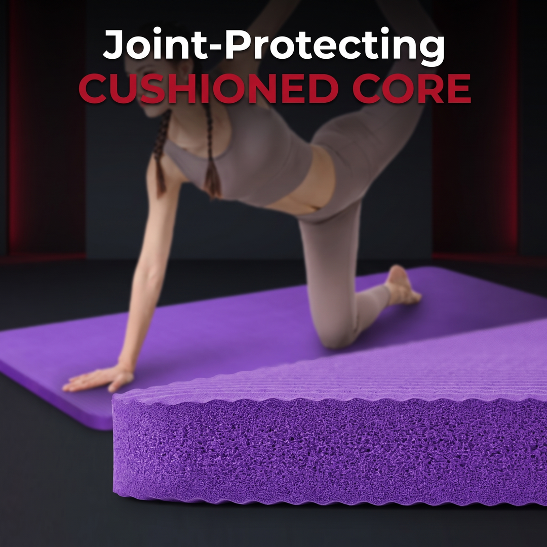 Professional Thick Exercise Mat Non-Slip Yoga Mat Pilates Fitness Training Mat - Joint-Protecting Cushioned Core