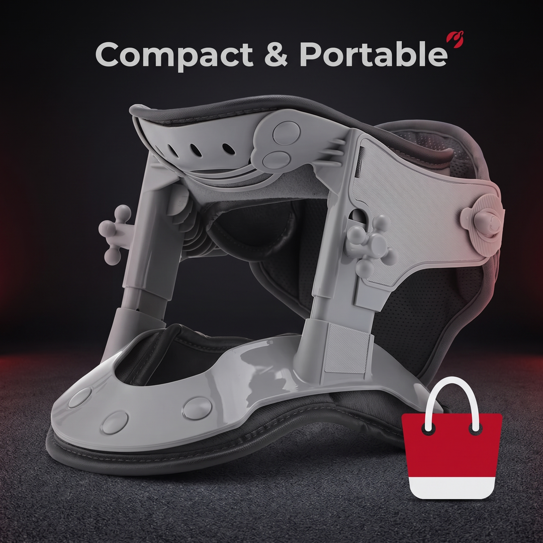 Adjustable Infrared Heating Neck Traction Collar - Compact and Portable Design